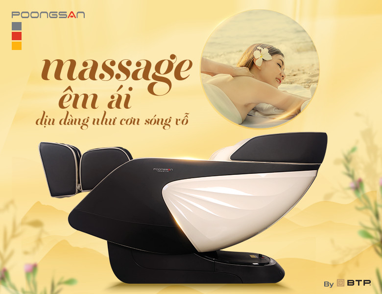 Các chế độ massage êm ái dịu dàng như cơn sóng vỗ