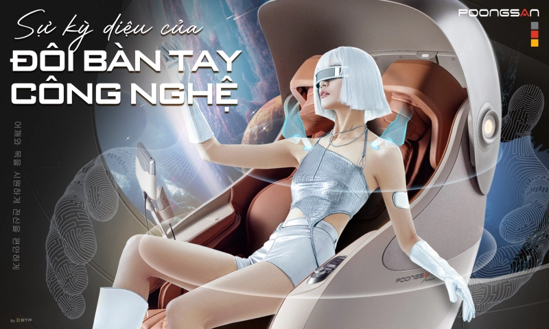 LẦN ĐẦU RA MẮT: GHẾ MASSAGE MÔ PHỎNG ĐÔI BÀN TAY NGƯỜI THẬT - POONGSAN MCP-906